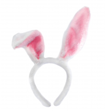 Easter Pink Green Plush Bunny Ear Headband EASC0026